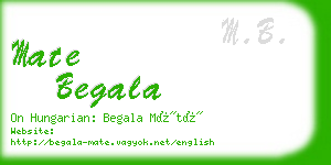 mate begala business card